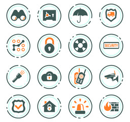 Security and protection icons set