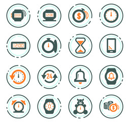 Time icons set
