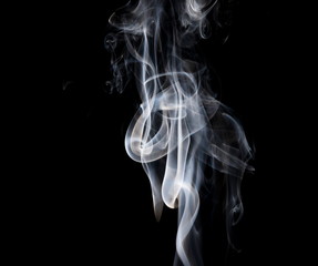 Smoke on black background