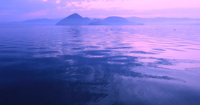 View of Lake Toya, Toyako, Hokkaido, Japan