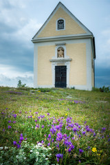 Fototapeta na wymiar Small chapel on a hill