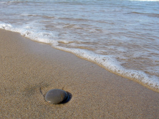 Fototapeta na wymiar stone in beach