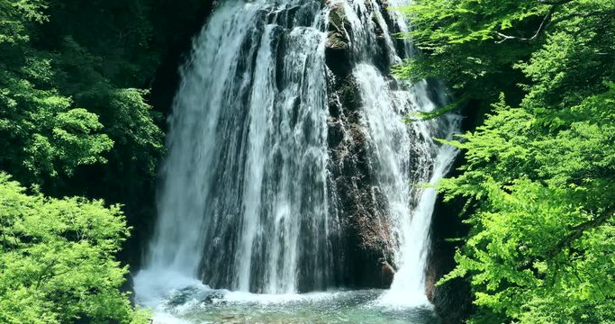 View of waterfall, Chino, Nagano Prefecture, Japan