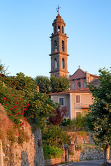 Church of Taglio Isolaccio village in Corsica mountain