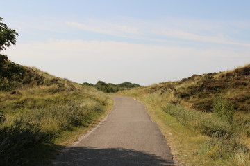 road in the sand dunes