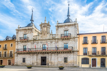 Fototapeta premium View at the City hall building of Ponferrada in Spain