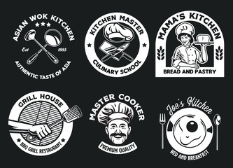 culinary badge design collection