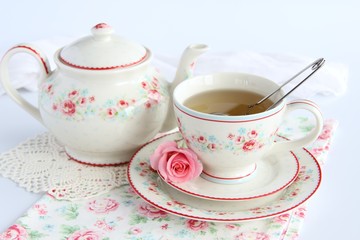 cup of tea and teapot