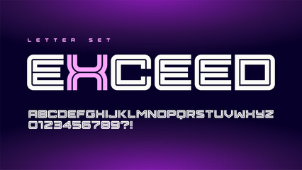 Trendy urban style sport vector alphabet, uppercase letter set, font, typography © rikkyal