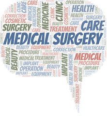 Fototapeta premium Medical Surgery word cloud vector made with text only.