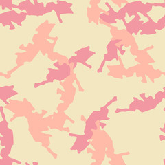 Desert camouflage of various shades of yellow, red and orange colors