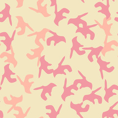 Desert camouflage of various shades of yellow, red and orange colors