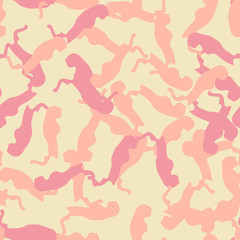 Desert camouflage of various shades of yellow, red and orange colors