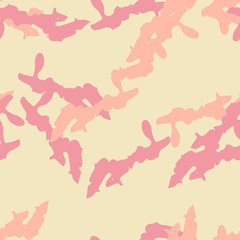 Desert camouflage of various shades of yellow, red and orange colors