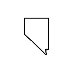 Map of Nevada. Vector illustration