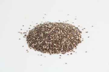 chia seeds isolated on white