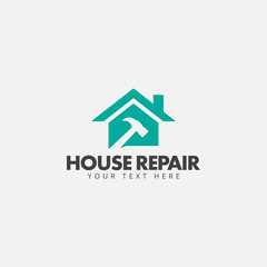 House repair logo design template vector isolated