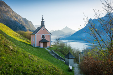 Kirche auf dem Berg in Ebensee - Alpen in Österreich