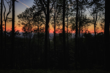 Naklejka premium Bavarian Countryside Sunset Landscape in Franken, Germany in Europe near Munich