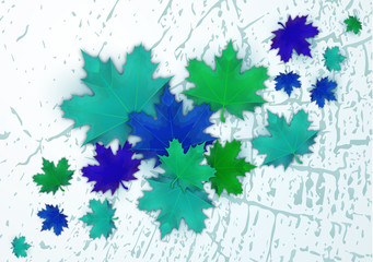 Bright maple leaves. Creative concept of beautiful autumn.