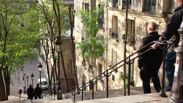 Steps on&nbsp;Montmartre&nbsp;hill, Paris, France