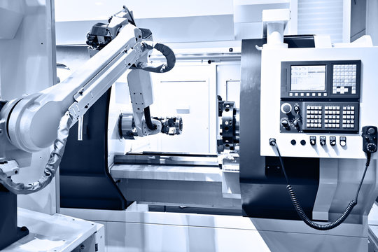 Robotic arm and cnc lathe