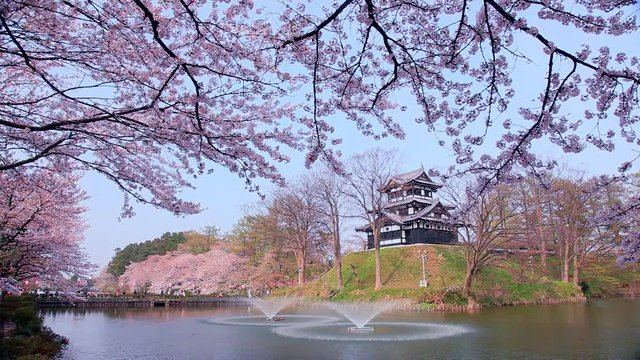 Takada Castle in spring, Joetsu, Niigata Prefecture, Japan