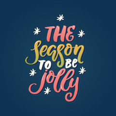 Vector Christmas calligraphy with holiday decoration elements