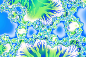 3D Abstract fractal background.