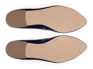 Bottom of shoes, isolated on white background.