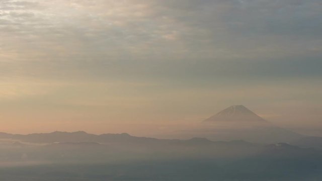 Timelapse of clouds flowing over Mount Amari, Japan