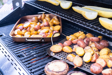 Grilling potatoes
