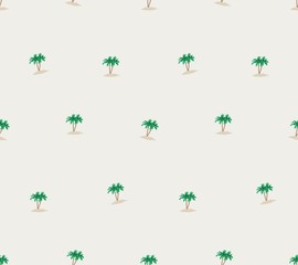palm island vector semless pattern
