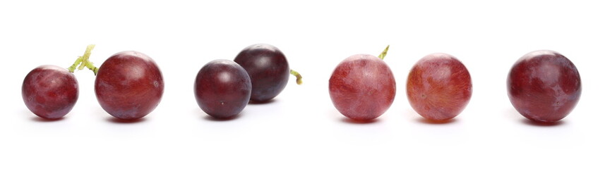 Fresh Cardinal grapes isolated on white background