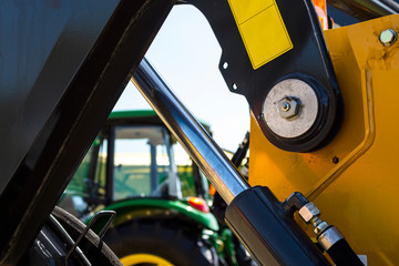 Hydraulic piston system for bulldozers, tractors, excavators, chrome plated cylinder shaft of...