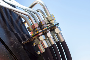 Hydraulic piston system for bulldozers, tractors, excavators, chrome plated cylinder shaft of...