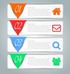 Business infographics tabs template for presentation, education, web design, banners, brochures, flyers. 