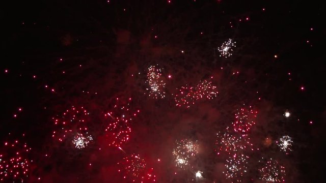 Timelapse view of fireworks