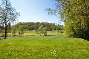 Tee box on a golf course