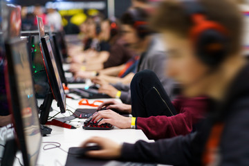 People playing video games
