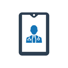 Mobile health care icon