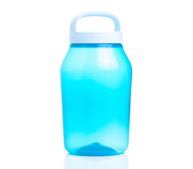 Food plastic container with lid on white background isolation