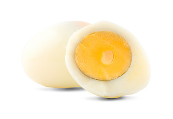 boiled egg isolated on white background cutout
