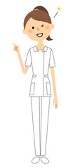 看護師　指をさす