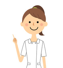 看護師　指をさす