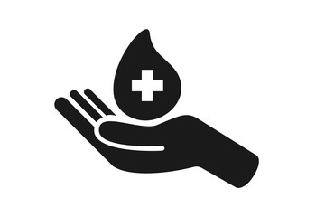 Blood donate icon vector