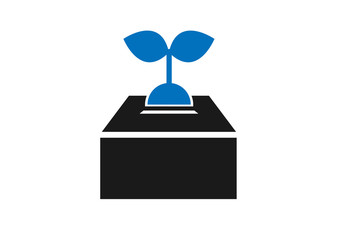 Tree plantation icon vector