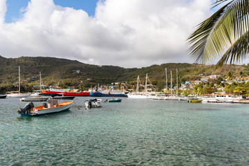 Saint Vincent and the Grenadines, boats in Admiralty Bay, Bequia