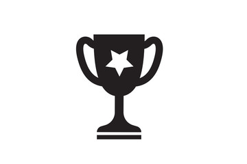 Modern trophy icon vector on whit background 