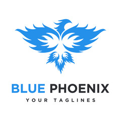 logo vector phoenix, with a minimalist modern style